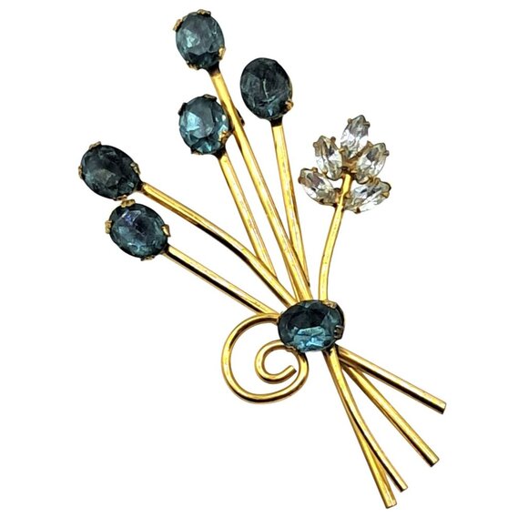 Vintage Rhinestone Brooch Lot of 8 Weiss Coro Parklane Costume Jewelry - Picture 11 of 16